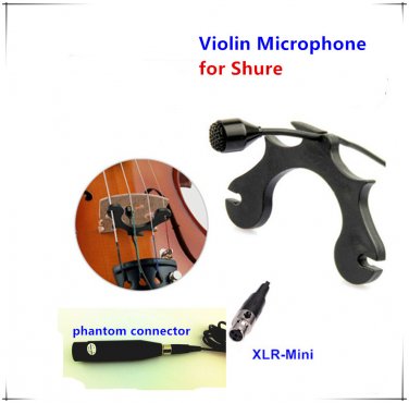 Mini Lapel Violin Condenser Microphone Instrment Microfone for Shure Mic Wireless System XLR Mini