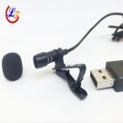 Professional Lapel Mini Condenser Microphone USB Lavalier Microfone for Computer PC Laptop