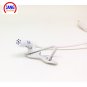 Lapel White Mobile Phone Microphone Stereo Condenser Microfone Two Line Earphone for iPhone Samsung