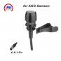 Earclip Microphone and Lavalier Microfone Condenser for AKG Samson Wireless System Mini XLR 3pin