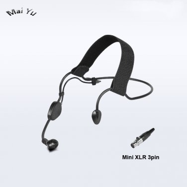 Black Wired Headset Microphone Condenser Show Microfone for AKG Samson Wireless System