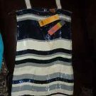 Tori Burch Edna Dress Beaded Ivory Multi Stripe S As Seen Sarah Jessica Parker