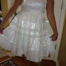 Red Valentino White Beaded Dress Abiti Donna sz 4 eu 42 Ramie Fabric $735 Retail