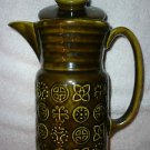 Lord Nelson Pottery Green Tall 8.3" Coffee / Tea Pot Made In England