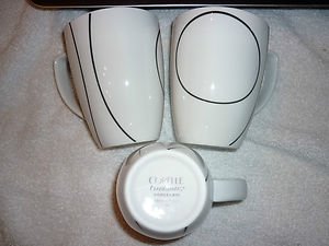 Corelle Coordinates Porcelain 12 oz Cup Mug Geometric LOT of 12 Pieces