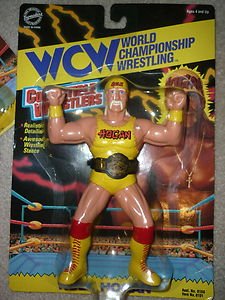 OSFT WCW Series 1  Hard Rubber Hulk Hogan Yellow Action Figure 1994  wwf
