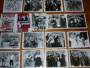 Three 3 Stooges 8x10 Lobby Card Publicity Photographs Photos Pictures Glossy