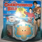 Remco AWA Championship Belt with Ric Martel action figure photo graphic 1985 wwe