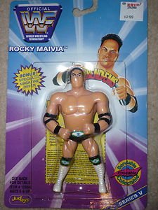 Just Toys WWF Bend-Ems Series V 5 Rocky Maivia bendy action figure bendems wwe