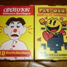 Pac Man and Operation (Game) Adhesive Bandages Band-Aids Multiple Designs