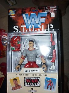 Jakks WWF STOMP Series 1 War Zone Ken Shamrock (MMA UFC) Action Figure wwe 1997