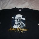 Mens Womens Boys T-Shirt John Wayne Airport Size Adult XL Black Cotton