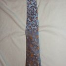 Mens Tie Emilio Ponti Light Blue With Yellow/Orange Flowers Silk
