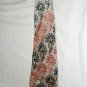 Mens Tie Ajanta Retro 1970s 70s Wide and Retro Fabric Style Orange Black Beige