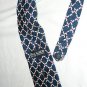 Mens Tie Zylos George Machado Blue Red White Diamond Pattern Italian Silk Italy