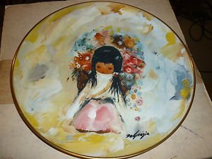 De Grazia Children Series The Flower Girl Plate Bradford Exchange Fairmont China