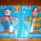 PEZ Puppets Clown and Firefighter LOT MOC