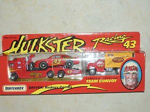 WWF Matchbox Hulk Hogan Rodney Combs 43 Transporter Race Car Team Convoy '95 wwe