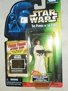 Star Wars POTF Princess Leia Freeze Frame Collection 1 Green Card Action Figure