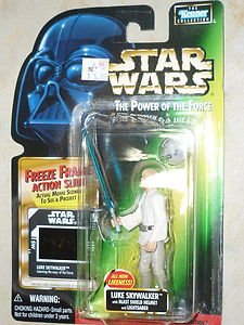 Star Wars POTF Luke Skywalker Freeze Frame Collection 1 Green Card Action Figure