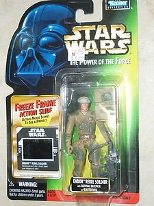 Star Wars POTF Endor Rebel Soldier Freeze Frame Collection 1 Green Action Figure