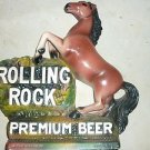 Rolling Rock Beer Latrobe Bar Display w/Rearing Horse Chalkware Chalk 11"H