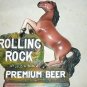 Rolling Rock Beer Latrobe Bar Display w/Rearing Horse Chalkware Chalk 11"H