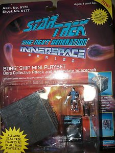 Star Trek Innerspace TNG Borg Ship Mini Playset w/Action Figure