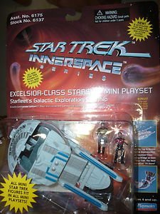 Star Trek Innerspace Excelsior Class Starship Mini Playset w/Action Figure