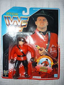 Hasbro WWF Series The Mountie Jacques Rougeau Blue Card Action Figure wwe 1992