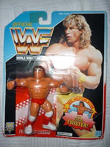 Hasbro WWF Series Texas Tornado Kerry Von Erich Blue Card Action Figure wwe 1991
