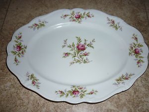 Johann Haviland Porcelain China Moss Rose Sm 13"Oval Platter NEW Bavaria Germany