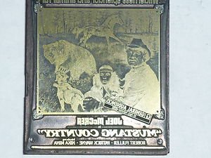 Letterpress Printer Wood Photo Etch Block Stamp:Mustang Country 1976 Joel McCrae