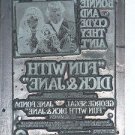 Letterpress Printer Wood Photo Etch Block Stamp:Fun With Dick and Jane '77 Fonda