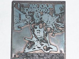 Letterpress Printer Wood Photo Etch Block Stamp:Black Oak Conspiracy movie 1977