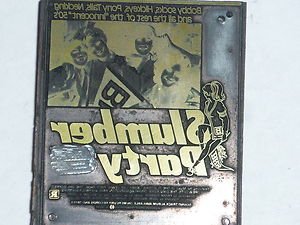 Letterpress Printer Wood  Photo Block Stamp:Slumber Party '57,1976 Debra Winger
