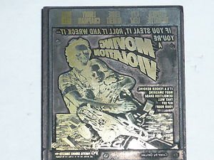 Letterpress Printer Wood Photo-Etch Block Stamp:Moving Violation 1976 Ed. Albert