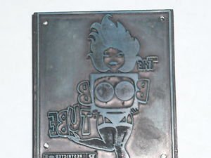 Letterpress Printer Wood  Photo-Etch Block Stamp:The Boob Tube movie 1975