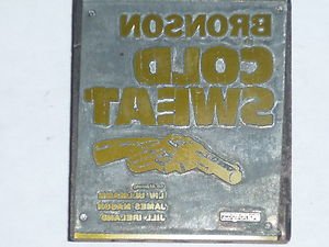 Letterpress Printer Wood Photo-Etch Block Stamp:Cold Sweat 1970 Charles Bronson