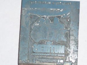 Letterpress Printer Wood Photo-Etch Block Stamp:The Muthers movie 1976