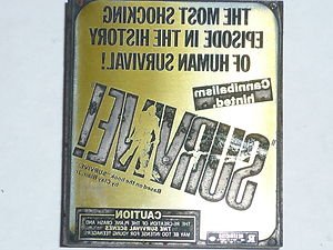 Letterpress Printer Wood Block Photo-Etch Stamp:Survive!1976 Ande Crash Cannibal