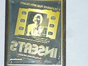 Letterpress Printer Wood Block Photo-Etch Cut Stamp:Inserts,Richard Dreyfuss '74