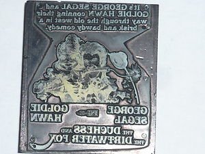 Letterpress Printer Wood Block Photo-Etch Cut Stamp:Duchess & The Dirtwater Fox