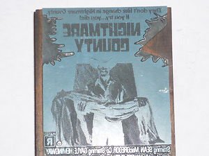 Letterpress Printer Wood Block Photo-Etch Cut Stamp:Nightmare County 1977