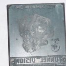 Letterpress Printer Wood Block Photo-Etch Cut Stamp:Tunnel Vision,Hesseman,1976