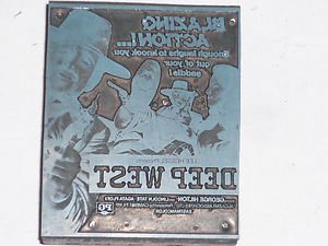Letterpress Printer Wood Block Photo-Etch Cut Stamp:Deep West,George Hilton 1971