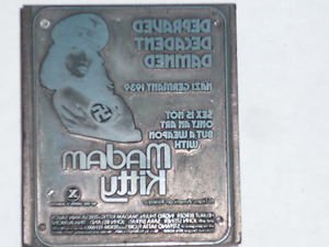 Letterpress Printer Wood Block Photo-Etch Cut Stamp:Madam Kitty(Nazi Exploitatio