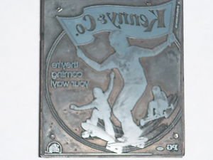 Letterpress Printer Wood Block Photo-Etch Cut Stamp:Kenny and Company 1976 co &