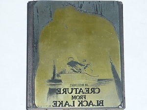 Letterpress Printer Wood Block Photo-Etch Cut Stamp:Creature From Black Lake '76