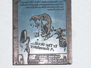 Letterpress Printer Wood Block Photo-Etch Zinc-Cut Stamp:To The Devil A Daughter
